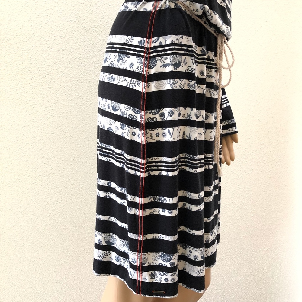 NWOT Hatley Black & White Striped Floral Dress S - Picture 5 of 8